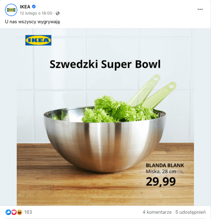 real time marketing - Ikea Super Bowl